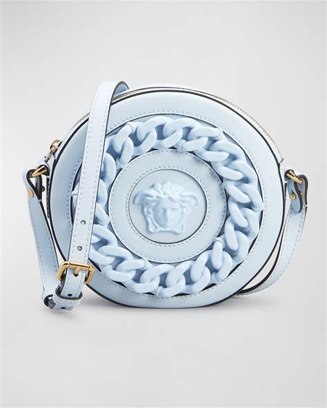 vintage round handbag ladies leather medusa versace|la medusa crossbody bag.